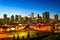 Calgary city skyline in Alberta ,Canada