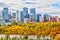 Calgary Downtown Skyline in Autumn Colors