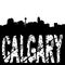 Calgary skyline grunge text