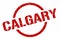 Calgary stamp. Calgary grunge round isolated sign.