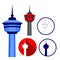 The Calgary Tower on Different Illustration Styles
