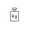 Calibration weight line icon