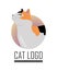 Calico Cat Vector Flat Design Illustration