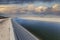 California Aqueduct with Storm Sky in the Mojave Desert