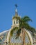 California bell tower and dome at the entrance of Balboa park -