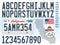 California car license plate, letters and numbers