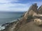 California cliff face at the ocean