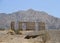 California, Death Valley: Ashford Mill Ruins Against Amargosa Range