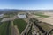 California Farm Fields along East 5th Street Aerial View