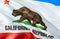 California flag. 3D Waving USA state flag design. The national US symbol of California state, 3D rendering. National colors and