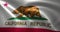 California Flag, United States of America, waving folds, close up view, 3D rendering