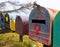 California grunge mailboxes along Pacific Highway Route 1