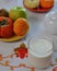 California harvest fruits and vegetables on table