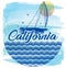 California Laguna Beach summer t shirt graphic design