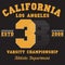 California, Los Angeles slogan typography graphics for t-shirt. Varsity print for apparel