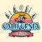 California Los Angeles, vector badge emblem design