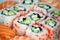 California maki and sushi close up