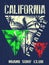 California miami summer t shirt graphic design