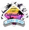 California miami summer t shirt graphic design