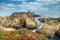 California nature - landscape, beautiful cove with rocks on the seaside in Garrapata State Park. County Monterey