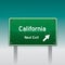 california next exit sign. Vector illustration decorative design