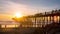 California Oceanside pier at sunset