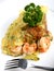 California prawn omlette