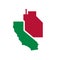 California real estate vector icon