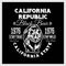 California Republic vintage typography with a grizzly Bear