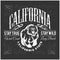 California Republic vintage typography with a grizzly Bear