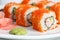 California roll, close-up