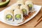 California roll traditional seafood rice sushi