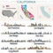 California`s vector high detailed map showing counties formations. Skylines of major cities of California