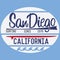 California San Diego typography, t-shirt Printing design, Summer vector Badge Applique Label