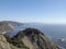 California scenic coastal cliffs with the city of San Francisco in the the far distant