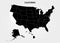 California. States of America territory on gray background. Separate state. Vector illustration