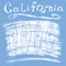 California surf typography, t-shirt Printing design graphics, vector poster, Badge Applique Label