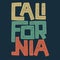 California t-shirt graphic design