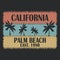 California typography for design clothes, t-shirts, apparel. Palm beach