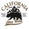 California typography print, grizzly Bear t-shirt. vector