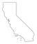 California (USA) outline map