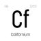 Californium, Cf, periodic table element