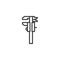 Caliper tool line icon