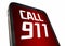 Call 911 Cell Phone Emergency Crisis Help Assistance 3d Illustration