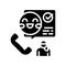 on-call babysitter glyph icon vector illustration