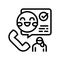 on-call babysitter line icon vector illustration