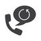 Call back service glyph icon