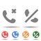 Call block, reject icon vector logo isolated on background