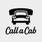 Call a cab taxi service icon