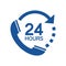 Call center 24 hours icon, Operator customer support symbol, Help center, Technical social support, All day business and service.